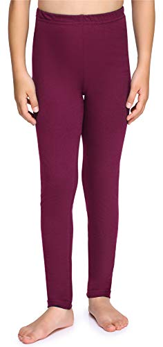 Merry Style Mädchen Lange Leggings aus Baumwolle MS10-225 (Weinrot, 110 cm) von Merry Style