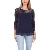 Merry Style T-Shirt Langes Oberteil Shirt mit Spitze MS10-316 (1-tlg) von Merry Style