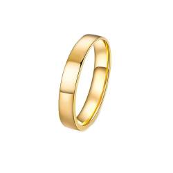 Mesnt Hochzeit Ringe, Herren 18K Gelbgold Glatter Ehering (Größe Anpassen) von Mesnt