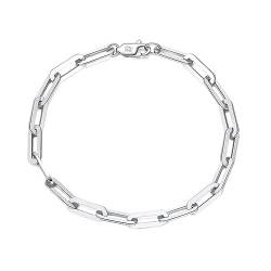 Mesnt Silber Armbänder Damen, 925 Sterling Silber 4.5mm Büroklammerkette Armband 18cm für Damen Silber von Mesnt