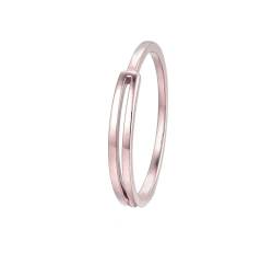 Mesnt Verlobungsring Damen, Frauen 9K Roségold Einfacher Ring (Größe Anpassen) von Mesnt