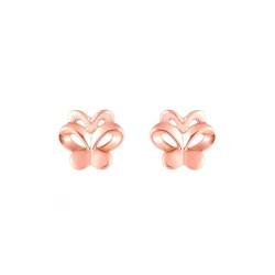 Ohrstecker Damen Rosegold, Frauen 18K Roségold Schmetterlings-Ohrstecker von Mesnt