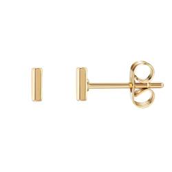 Ohrstecker Damen Vergoldet, Kleine geometrische Zylinder-Ohrstecker für Frauen, Gold von Mesnt