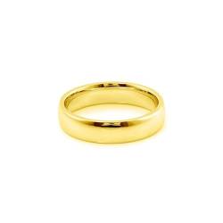 Ring Männer Gold, Herren 18K Gelbgold Einfacher glatter Ehering (Größe Anpassen) von Mesnt
