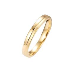 Ringe Herren Gold, Männer 18K Gelbgold Schlichter Ehering mit Versprechen (Größe Anpassen) von Mesnt