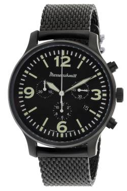 Messerschmitt ME-3H205M-PVD Herren-Chronograph für Flieger Schwarz von Messerschmitt