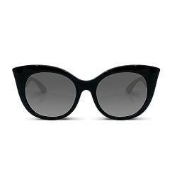 MessyWeekend Sonnenbrille Damen übergroß mit rundem große Cat Eye Rahmen in Polycarbonat - Gläser mit vollem UV400 Schutz - Coole Sonnenbrille für Frauen - Sunglasses Women Vintage - THELMA von MessyWeekend