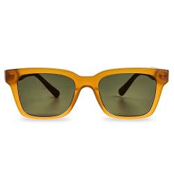 MessyWeekend Sonnenbrille Herren Rechteckig mit handgefertigtem Acetat Rahmen - Gläser mit vollem UV400 Schutz - Designer, Coole, Vintage Sonnenbrille für Männer - Sunglasses Aesthetic Men - DEAN von MessyWeekend