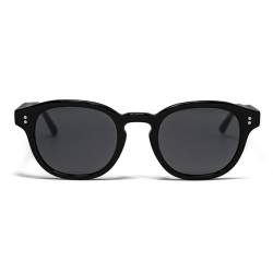 MessyWeekend Sonnenbrille für Damen & Herren mit Rundem Handgefertigten Acetat-Rahmen - Gläser mit vollem UV400 Schutz - Designer-Sonnebrillen für Männer & Frauen - BILLE von MessyWeekend