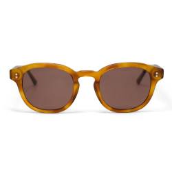 MessyWeekend Sonnenbrille für Damen & Herren mit Rundem Handgefertigten Acetat-Rahmen - Gläser mit vollem UV400 Schutz - Designer-Sonnebrillen für Männer & Frauen - BILLE von MessyWeekend