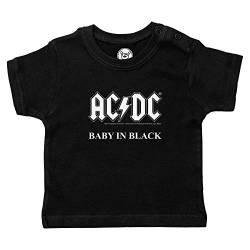 Metal Kids AC/DC (Baby in Black) - Baby T-Shirt, schwarz, Größe 68/74 (6-12 Monate), offizielles Band-Merch von Metal Kids