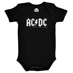 Metal Kids AC/DC (Logo) - Baby Body, schwarz, Größe 68/74 (6-12 Monate), offizielles Band-Merch von Metal Kids