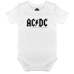 Metal Kids AC/DC (Logo) - Baby Body, weiß, Größe 68/74 (6-12 Monate), offizielles Band-Merch von Metal Kids