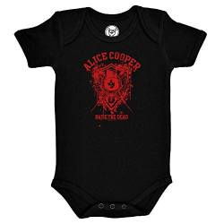 Metal Kids Alice Cooper (Raise The Dead) - Baby Body, schwarz, Größe 68/74 (6-12 Monate), offizielles Band-Merch von Metal Kids