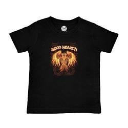 Metal Kids Amon Amarth (Burning Eagle) - Kinder T-Shirt, schwarz, Größe 140 (10-11 Jahre), offizielles Band-Merch von Metal Kids