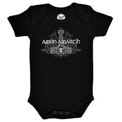 Metal Kids Amon Amarth (Thors Hammer) - Baby Body, schwarz, Größe 56/62 (0-6 Monate), offizielles Band-Merch von Metal Kids