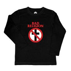 Metal Kids Bad Religion (Cross Buster) - Kinder Longsleeve, schwarz, Größe 104 (4-5 Jahre), offizielles Band-Merch von Metal Kids