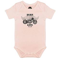 Metal Kids Born to Ride - Baby Body, Hellrosa, Größe 56/62 (0-6 Monate), 100% Statement von Metal Kids