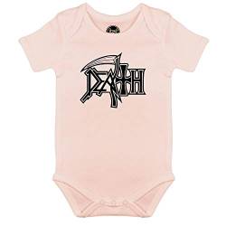 Metal Kids Death (Logo) - Baby Body, Hellrosa, Größe 68/74 (6-12 Monate), offizielles Band-Merch von Metal Kids