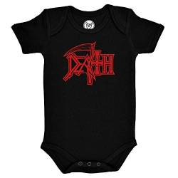 Metal Kids Death (Logo) - Baby Body, schwarz, Größe 56/62 (0-6 Monate), offizielles Band-Merch von Metal Kids