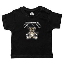 Metal Kids Enter Sandman (Metallica Tribute) - Baby T-Shirt, schwarz, Größe 68/74 (6-12 Monate), 100% Statement von Metal Kids