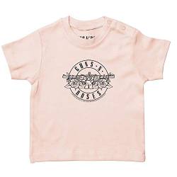 Metal Kids Guns 'n Roses (Bullet - Outline) - Baby T-Shirt, Hellrosa, Größe 80/86 (12-24 Monate), offizielles Band-Merch von Metal Kids