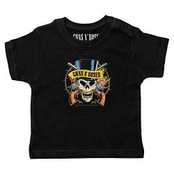 Metal Kids Guns 'n Roses (Tophat) - Baby T-Shirt, schwarz, Größe 80/86 (12-24 Monate), offizielles Band-Merch von Metal Kids