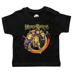 Metal Kids Heavysaurus (Rock 'n Rarr) - Baby T-Shirt, schwarz, Größe 80/86 (12-24 Monate), offizielles Band-Merch von Metal Kids