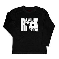Metal Kids I Will Rock You - Kinder Longsleeve, schwarz, Größe 116 (6-7 Jahre), 100% Statement von Metal Kids