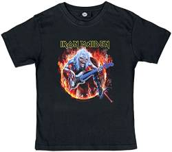 Metal Kids Iron Maiden (Fear Live Flame) - Kinder T-Shirt, schwarz, Größe 140 (10-11 Jahre), offizielles Band-Merch von Metal Kids