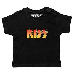 Metal Kids KISS (Logo) - Baby T-Shirt, schwarz, Größe 68/74 (6-12 Monate), offizielles Band-Merch von Metal Kids