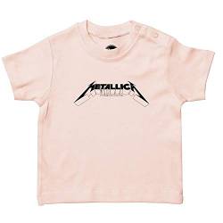 Metal Kids Metallica (Logo) - Baby T-Shirt, Hellrosa, Größe 56/62 (0-6 Monate), offizielles Band-Merch von Metal Kids