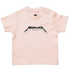 Metal Kids Metallica (Logo) - Baby T-Shirt, Hellrosa, Größe 68/74 (6-12 Monate), offizielles Band-Merch von Metal Kids