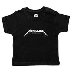 Metal Kids Metallica (Logo) - Baby T-Shirt, schwarz, Größe 68/74 (6-12 Monate), offizielles Band-Merch von Metal Kids