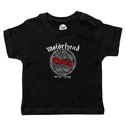 Metal Kids Motörhead (Red Banner) - Baby T-Shirt, schwarz, Größe 56/62 (0-6 Monate), offizielles Band-Merch von Metal Kids