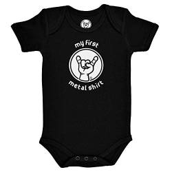 Metal Kids My First Metal Shirt - Baby Body, schwarz, Größe 68/74 (6-12 Monate), 100% Statement von Metal Kids