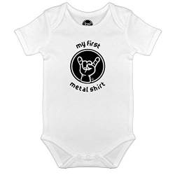 Metal Kids My First Metal Shirt - Baby Body, weiß, Größe 80/86 (12-24 Monate), 100% Statement von Metal Kids