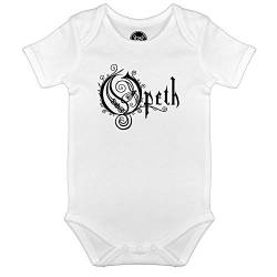 Metal Kids Opeth (Logo) - Baby Body, weiß, Größe 80/86 (12-24 Monate), offizielles Band-Merch von Metal Kids