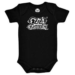 Metal Kids Ozzy Osbourne (Logo) - Baby Body, schwarz, Größe 68/74 (6-12 Monate), offizielles Band-Merch von Metal Kids