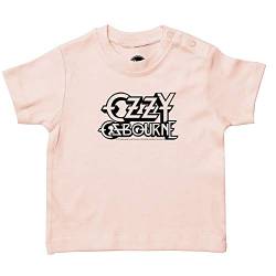 Metal Kids Ozzy Osbourne (Logo) - Baby T-Shirt, Hellrosa, Größe 80/86 (12-24 Monate), offizielles Band-Merch von Metal Kids