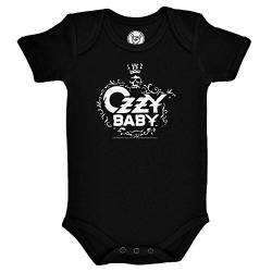 Metal Kids Ozzy Osbourne (Ozzy Baby) - Baby Body, schwarz, Größe 68/74 (6-12 Monate), offizielles Band-Merch von Metal Kids