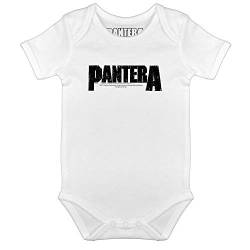 Metal Kids Pantera (Logo) - Baby Body, weiß, Größe 80/86 (12-24 Monate), offizielles Band-Merch von Metal Kids