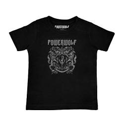 Metal Kids Powerwolf (Crest) - Kinder T-Shirt, schwarz, Größe 92 (2-3 Jahre), offizielles Band-Merch von Metal Kids