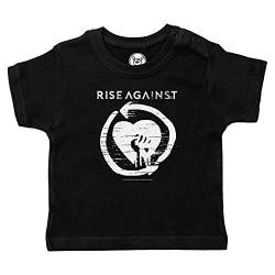Metal Kids Rise Against (Heartfist) - Baby T-Shirt, schwarz, Größe 80/86 (12-24 Monate), offizielles Band-Merch von Metal Kids