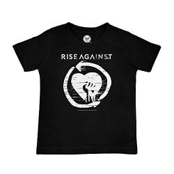 Metal Kids Rise Against (Heartfist) - Kinder T-Shirt, schwarz, Größe 116 (6-7 Jahre), offizielles Band-Merch von Metal Kids