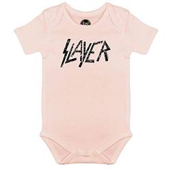 Metal Kids Slayer (Logo) - Baby Body, Hellrosa, Größe 68/74 (6-12 Monate), offizielles Band-Merch von Metal Kids