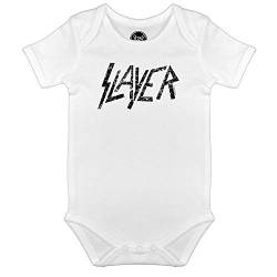 Metal Kids Slayer (Logo) - Baby Body, weiß, Größe 80/86 (12-24 Monate), offizielles Band-Merch von Metal Kids