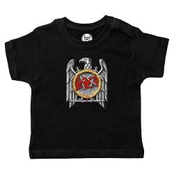Metal Kids Slayer (Silver Eagle) - Baby T-Shirt, schwarz, Größe 56/62 (0-6 Monate), offizielles Band-Merch von Metal Kids
