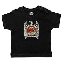 Metal Kids Slayer (Silver Eagle) - Baby T-Shirt, schwarz, Größe 80/86 (12-24 Monate), offizielles Band-Merch von Metal Kids