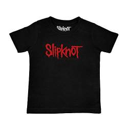 Metal Kids Slipknot (Logo) - Kinder T-Shirt, schwarz, Größe 116 (6-7 Jahre), offizielles Band-Merch von Metal Kids